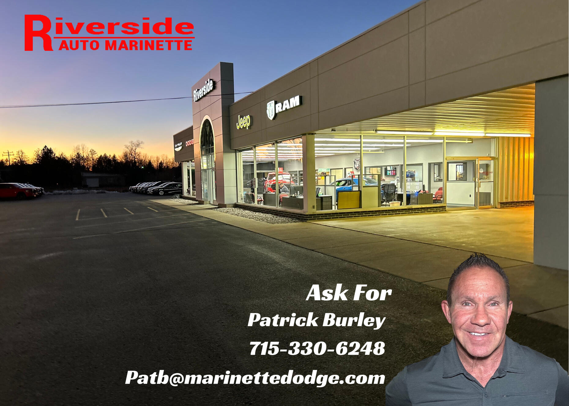 ask for pat at riverside auto group